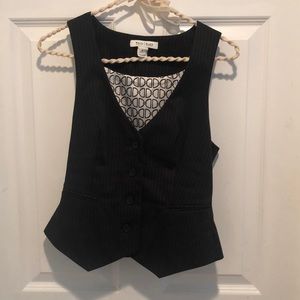 Classy pinstriped vest - super flattering!